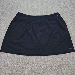 ORVIS Womens Black Textured Skort Built In Shorts Golf Tennis Athletic Size XXL